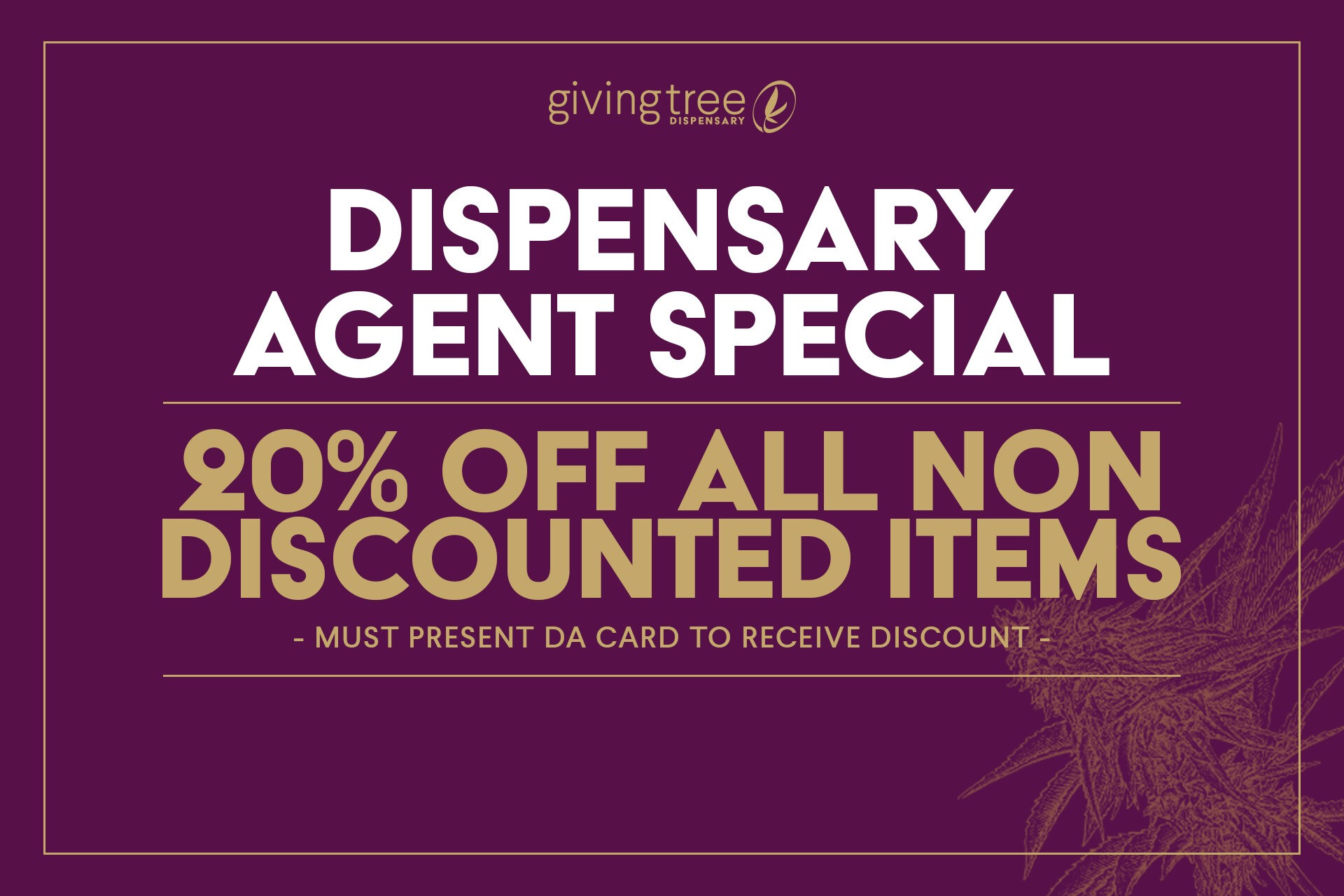 phoenix dispensary agent special givingtreedispensary.com